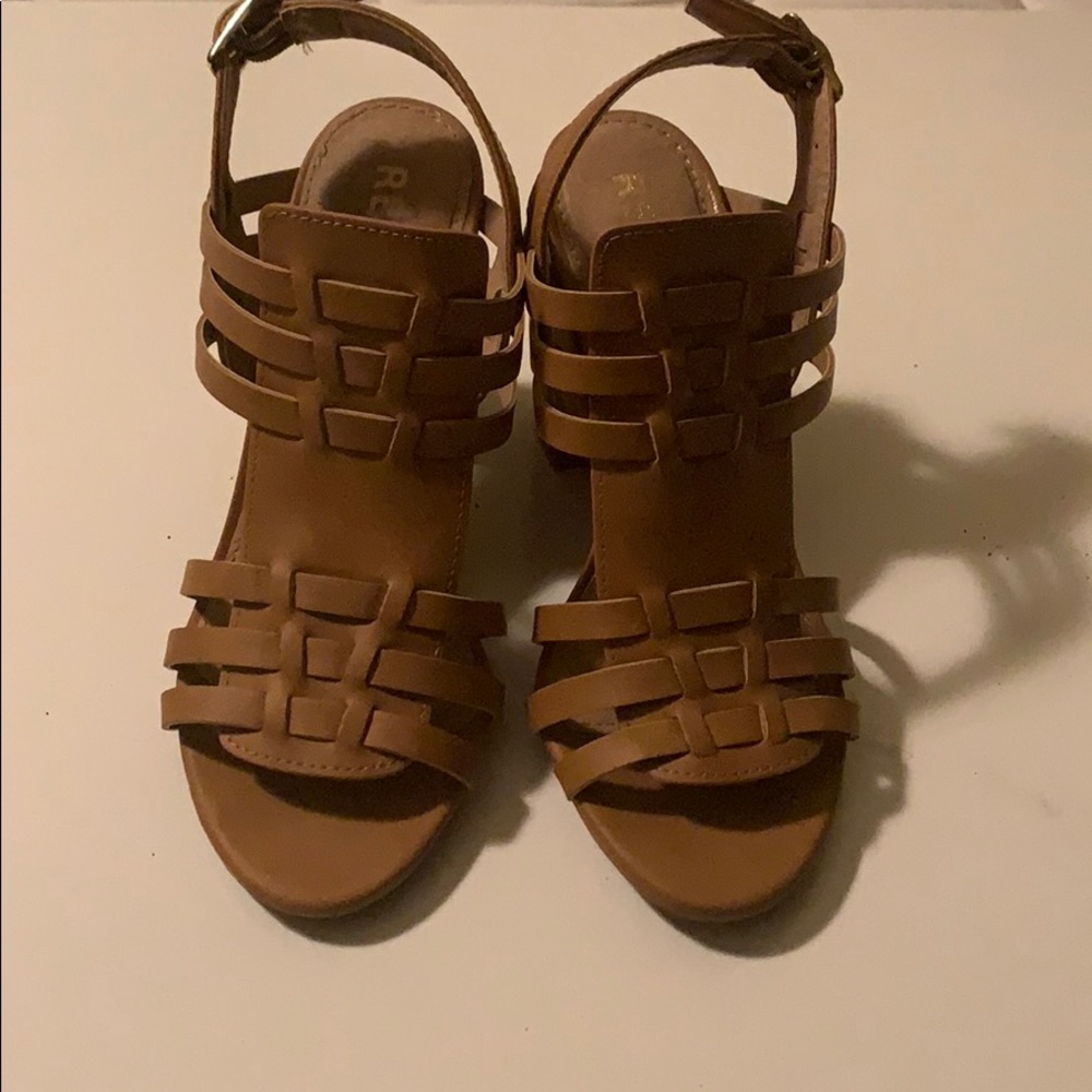 Strappy high heeled sandals